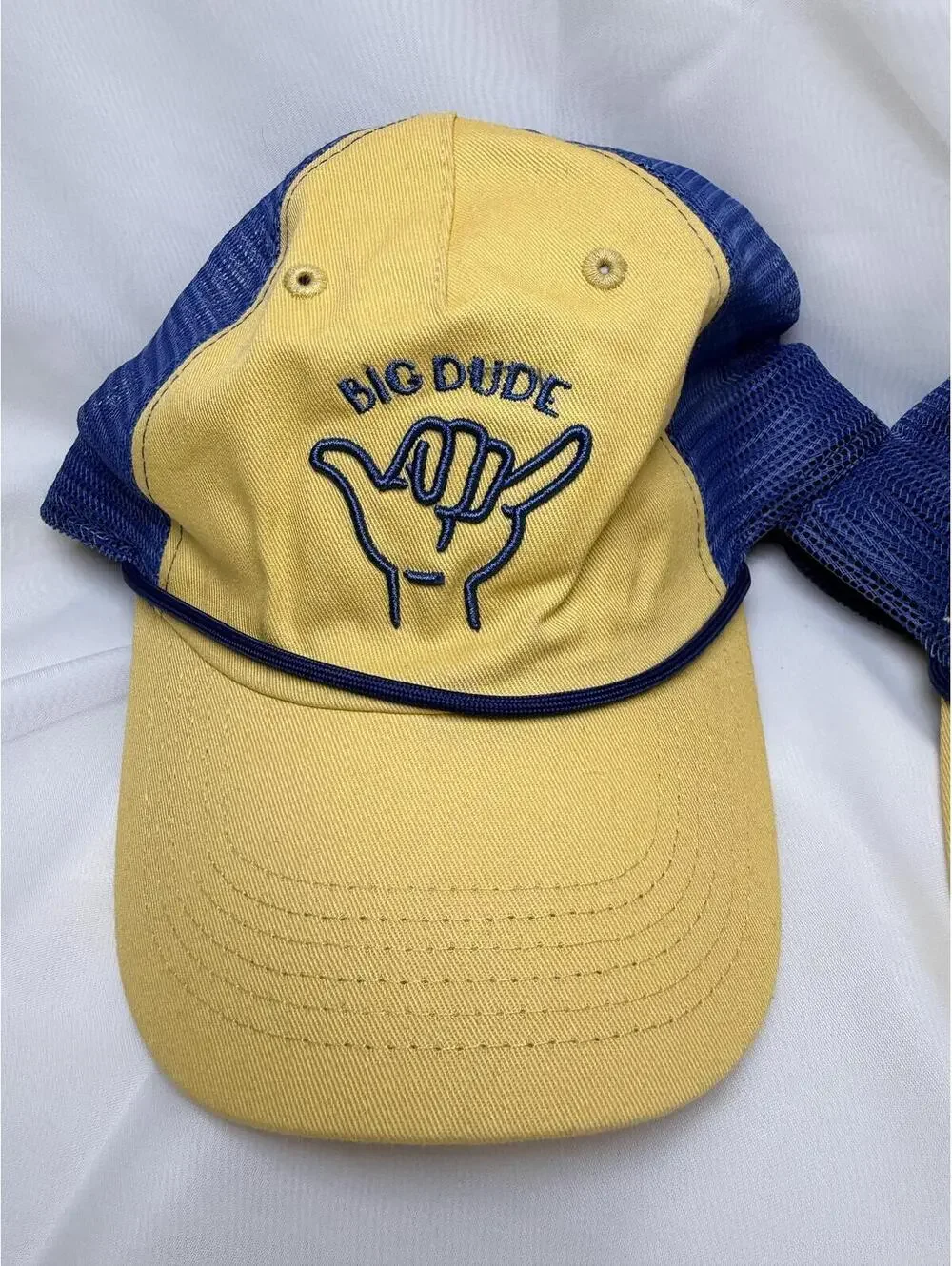 Big Dude Little Dude Matching  Hats Set Parent Child Yellow Blue Snapback Caps